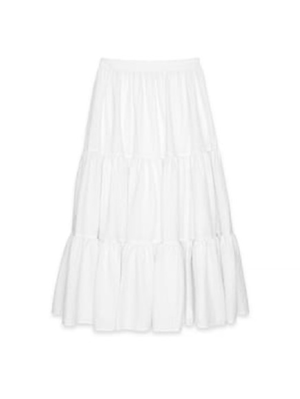 NA-KD Women's White Tiered Maxi Skirt
